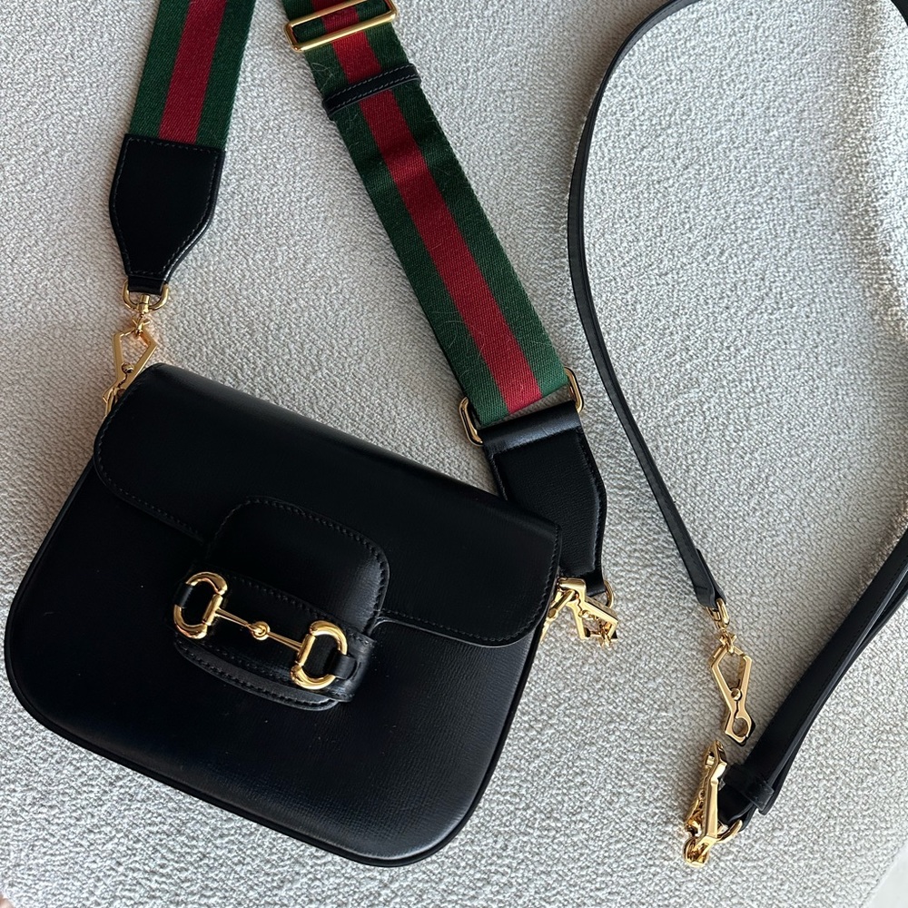 GUCCI HORSEBIT 1955 MINI BAG - Black Leather